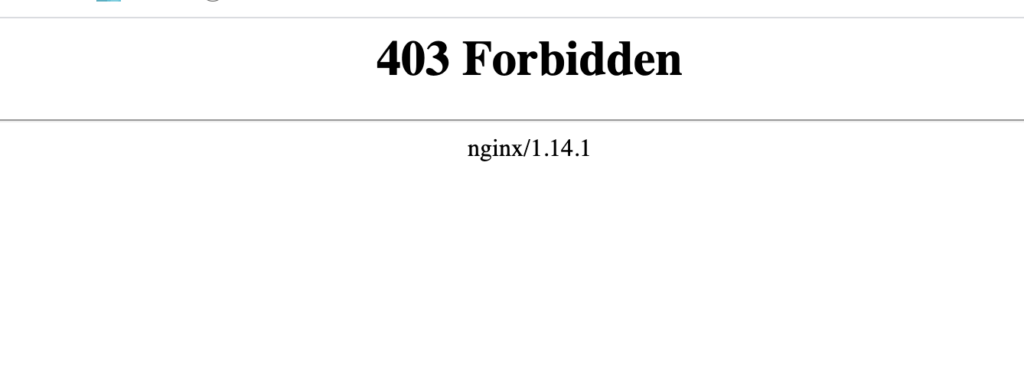 403 error page