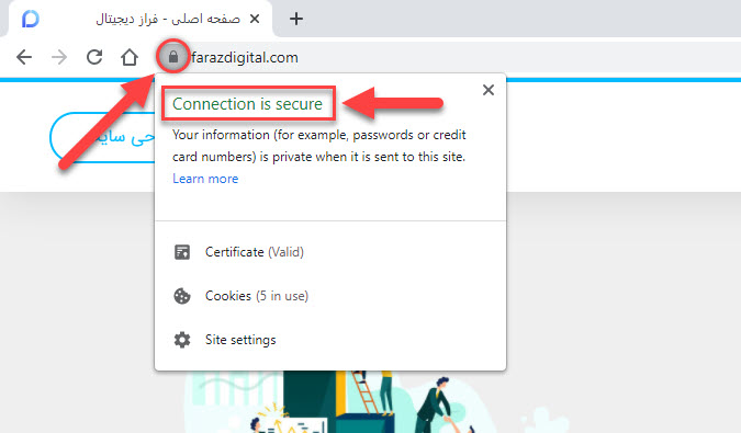 Show message Connection is Secure.