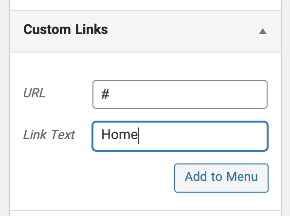 Add menu item without a link in WordPress