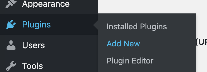 Add a new WordPress plugin.