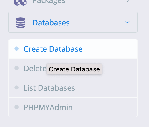 Build a new database to install WordPress