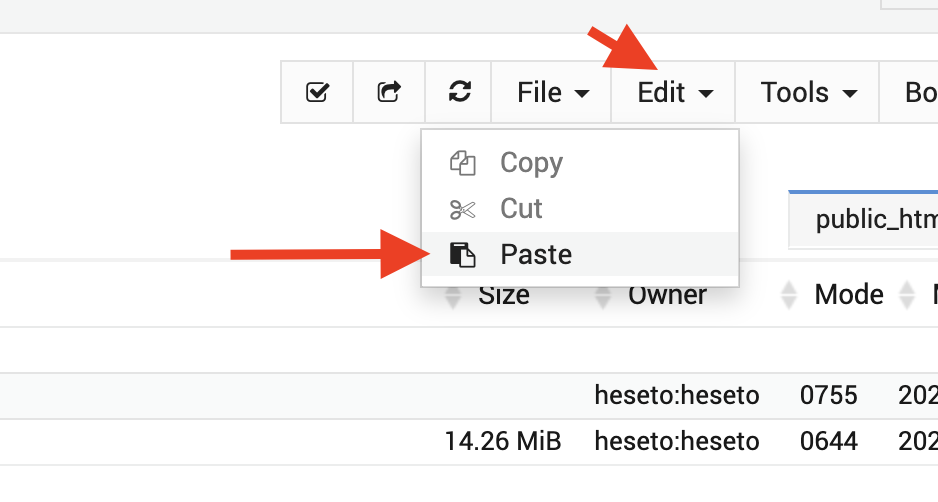 Paste files