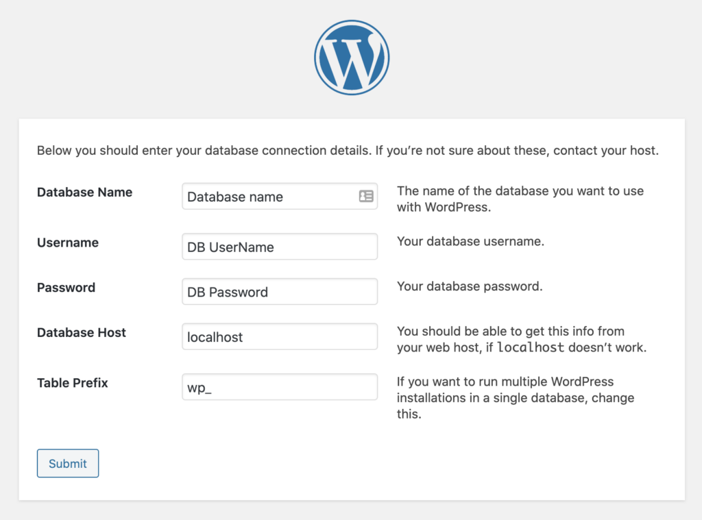 Database Information