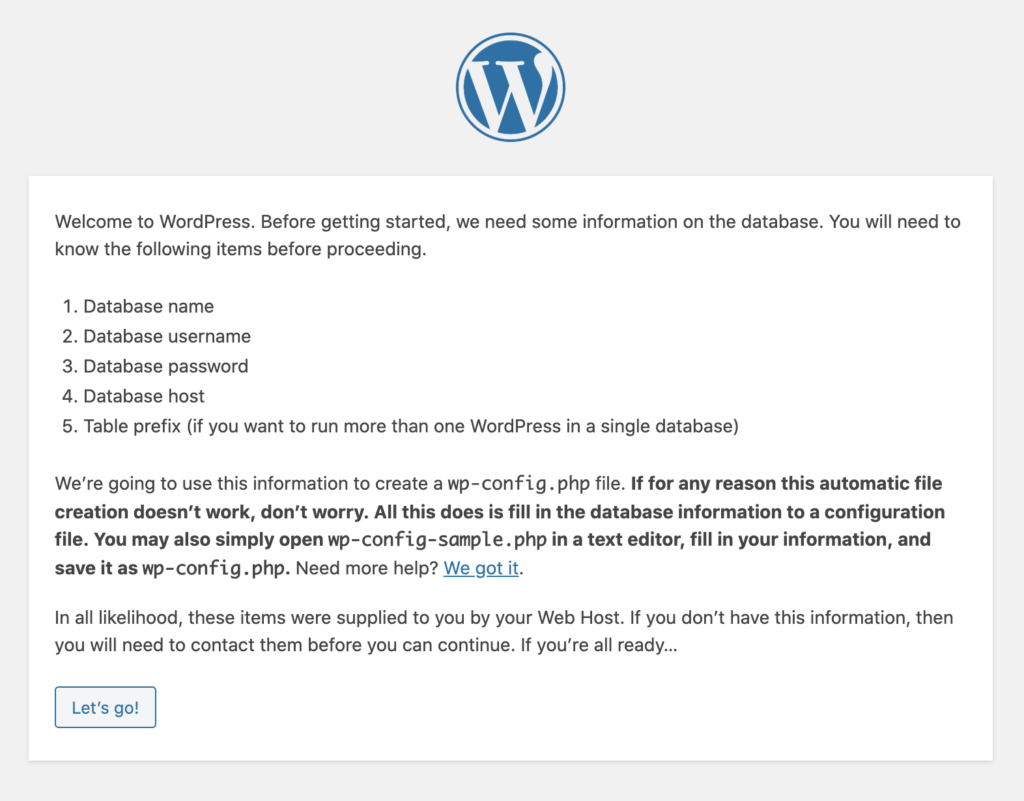 Start installing WordPress on Laragon.