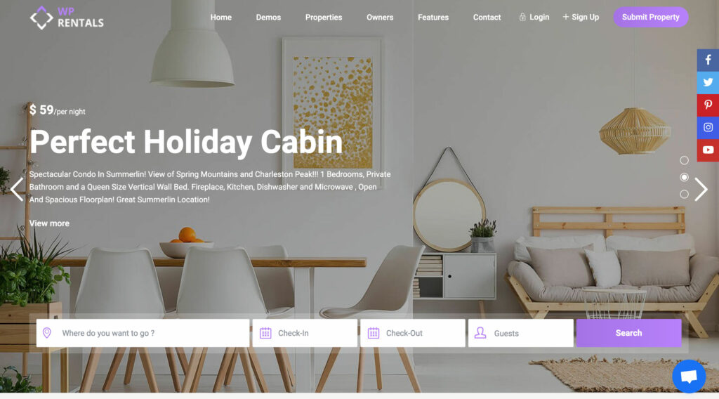 WP Rentals template
