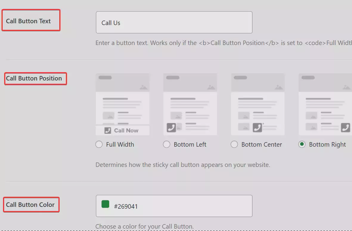 WP Call Button Call Button