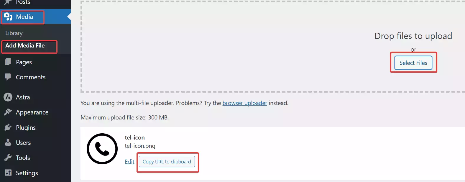 WP Call Button Edit Image