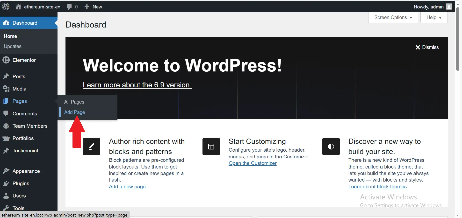 Part 1: Designing the Ethereum Website Header with Elementor 4 Add page