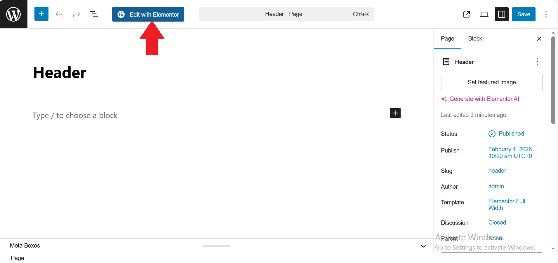 Part 1: Designing the Ethereum Website Header with Elementor 6 Edit with Elementor