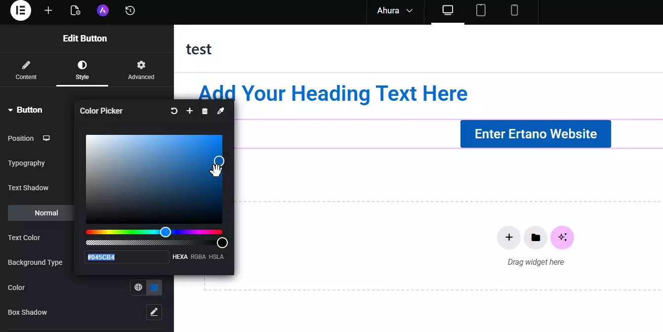 Working with elementor Elements style