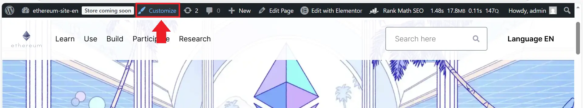 How to Customize WordPress Scrollbar 1 Customize