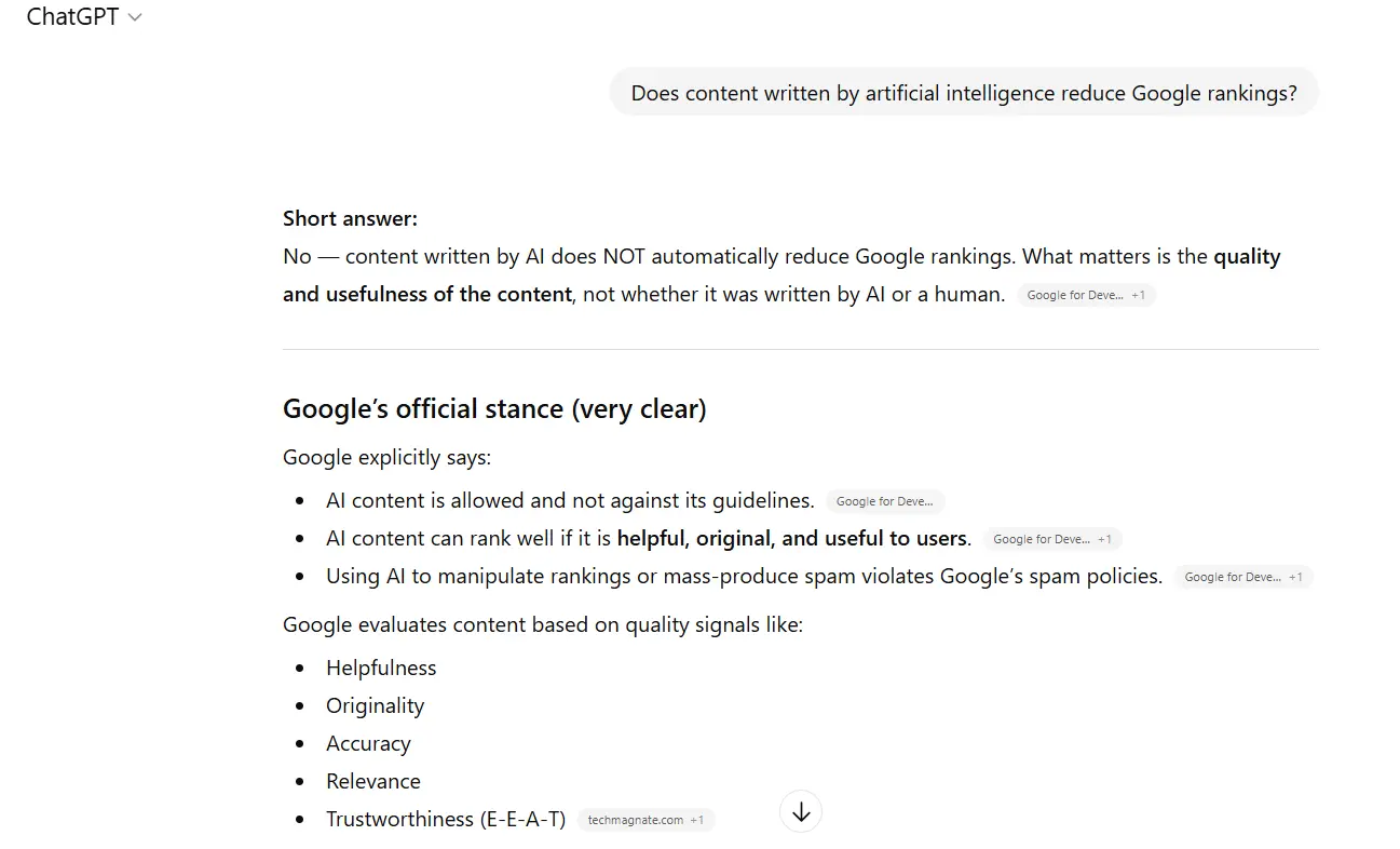 ChatGPT on the Value of AI-Generated Content