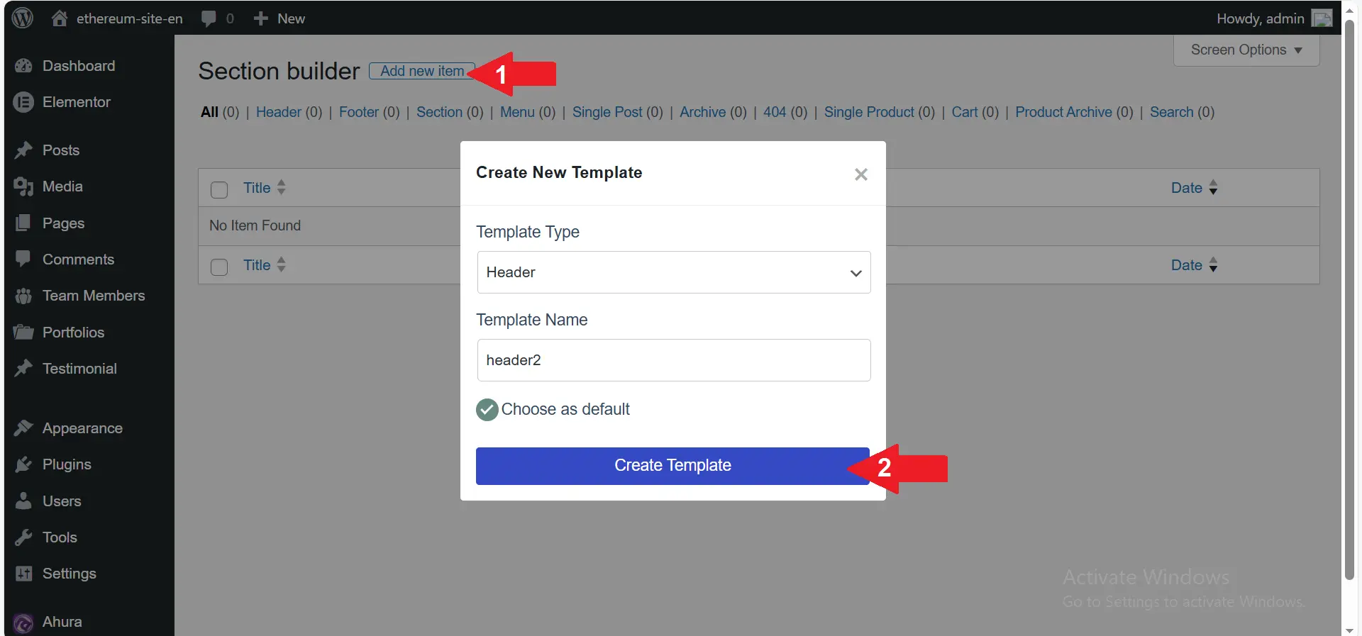 Part 1: Designing the Ethereum Website Header with Elementor 33 Ahura Builder