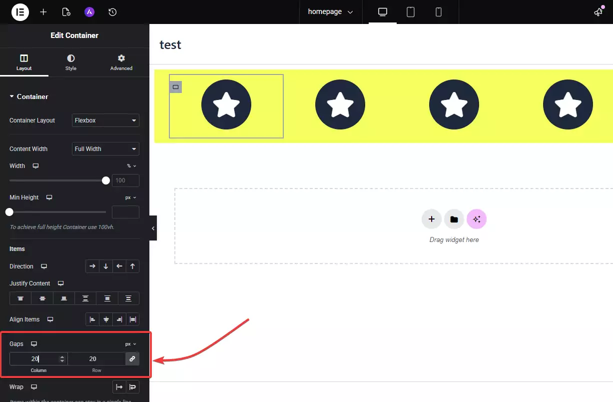 Removing gap between columns