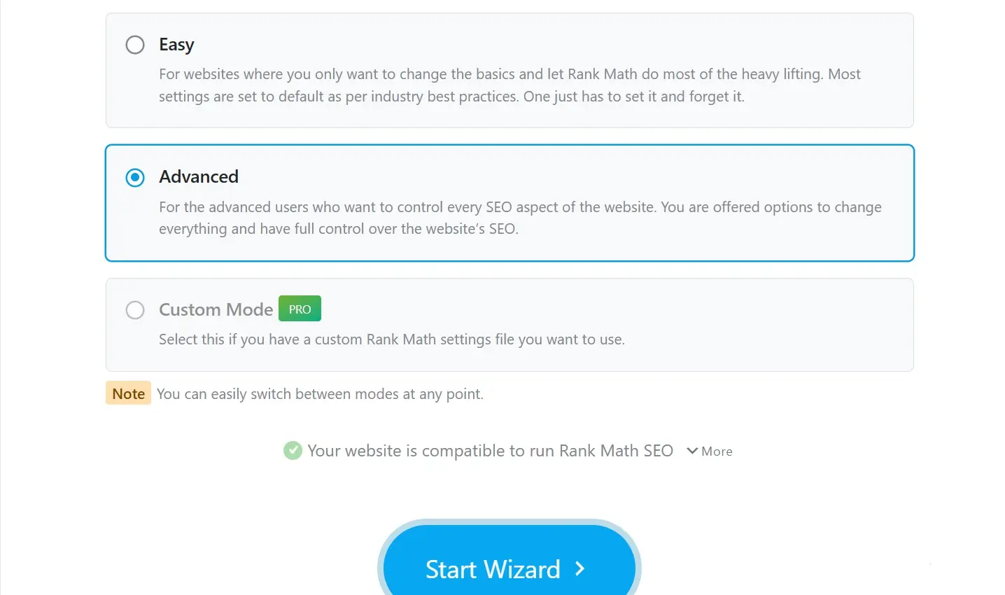 Selecting Plugin Mode in Advance