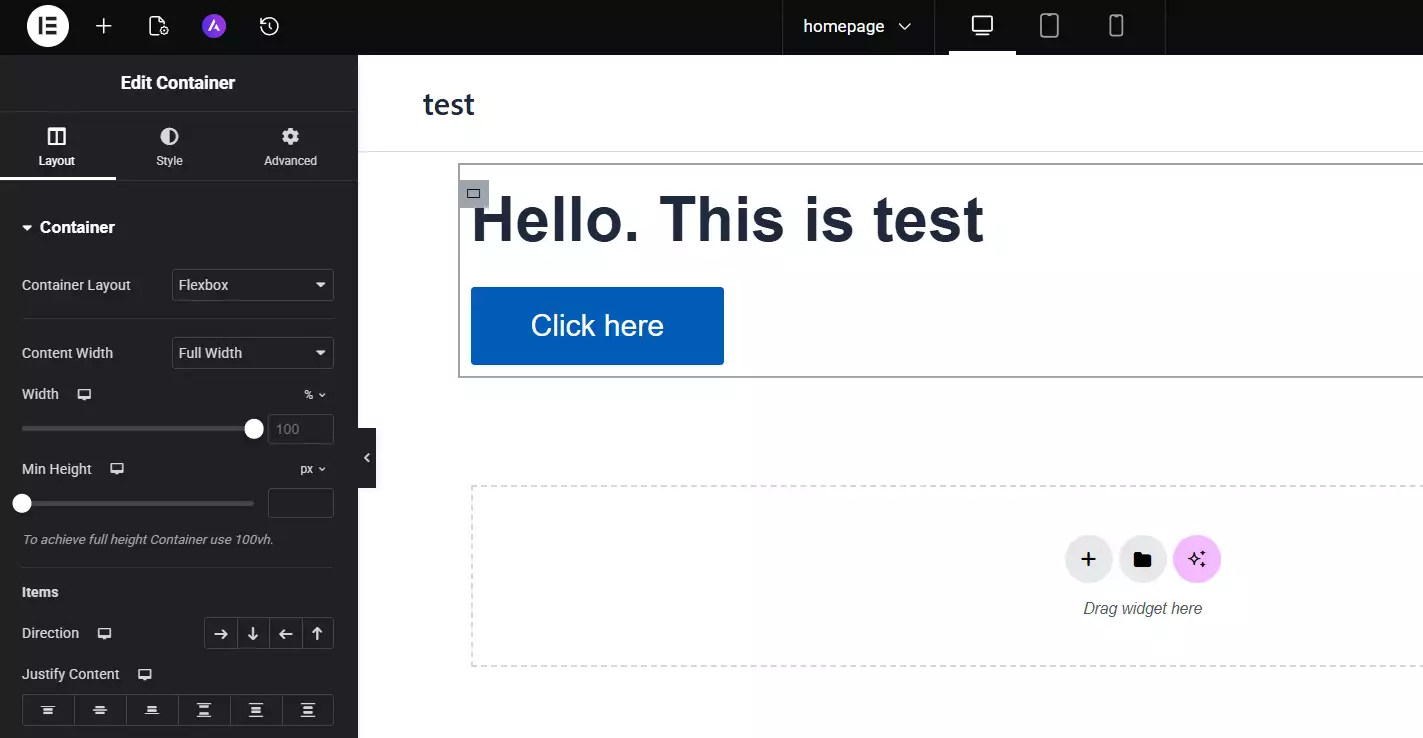 Flexbox Container in the new Elementor