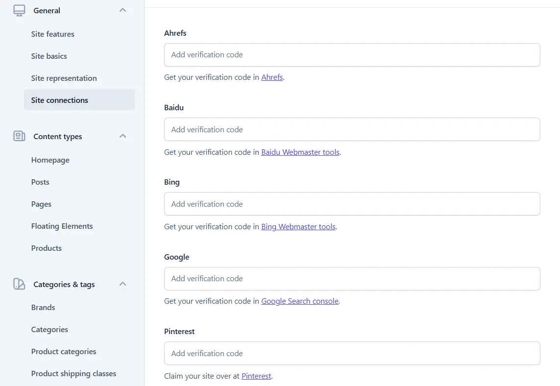 Verifying the Site in Google Search Console
