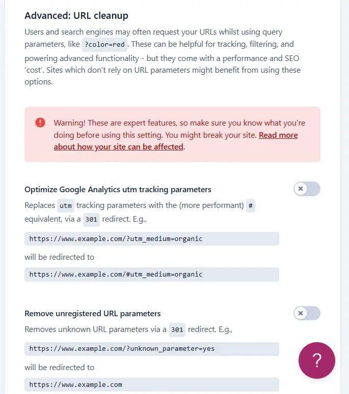 Remove unnecessary and useless URLs