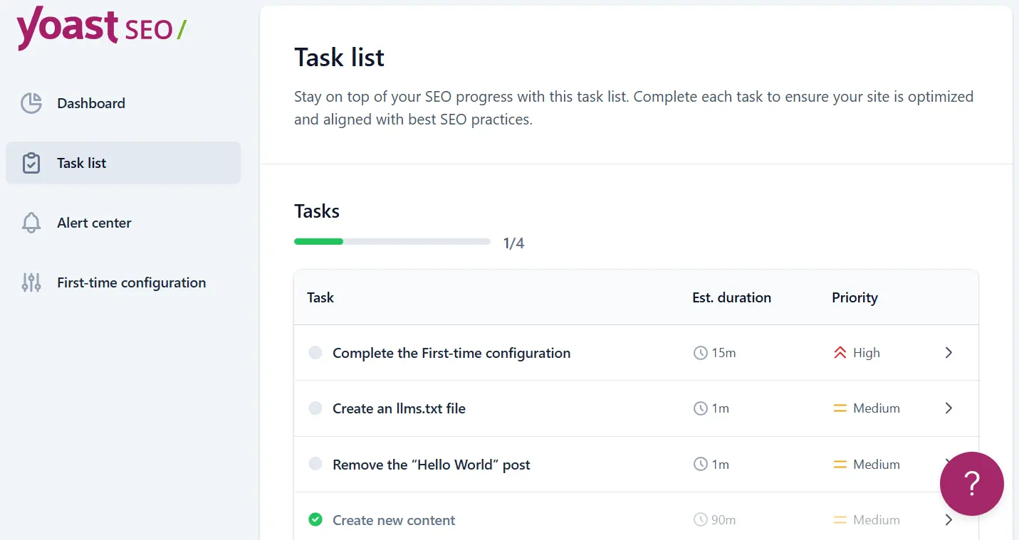 Task lists