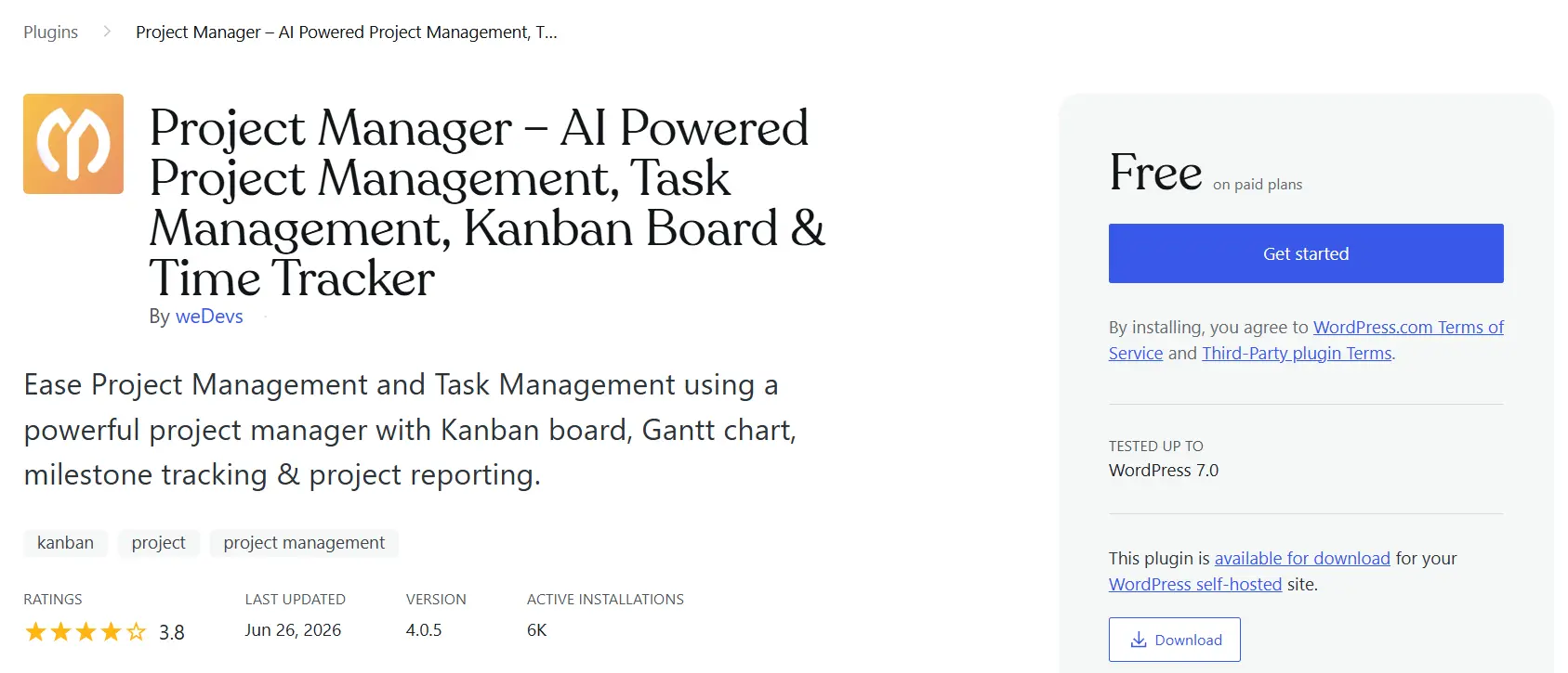 WP Project Manager Plugin
