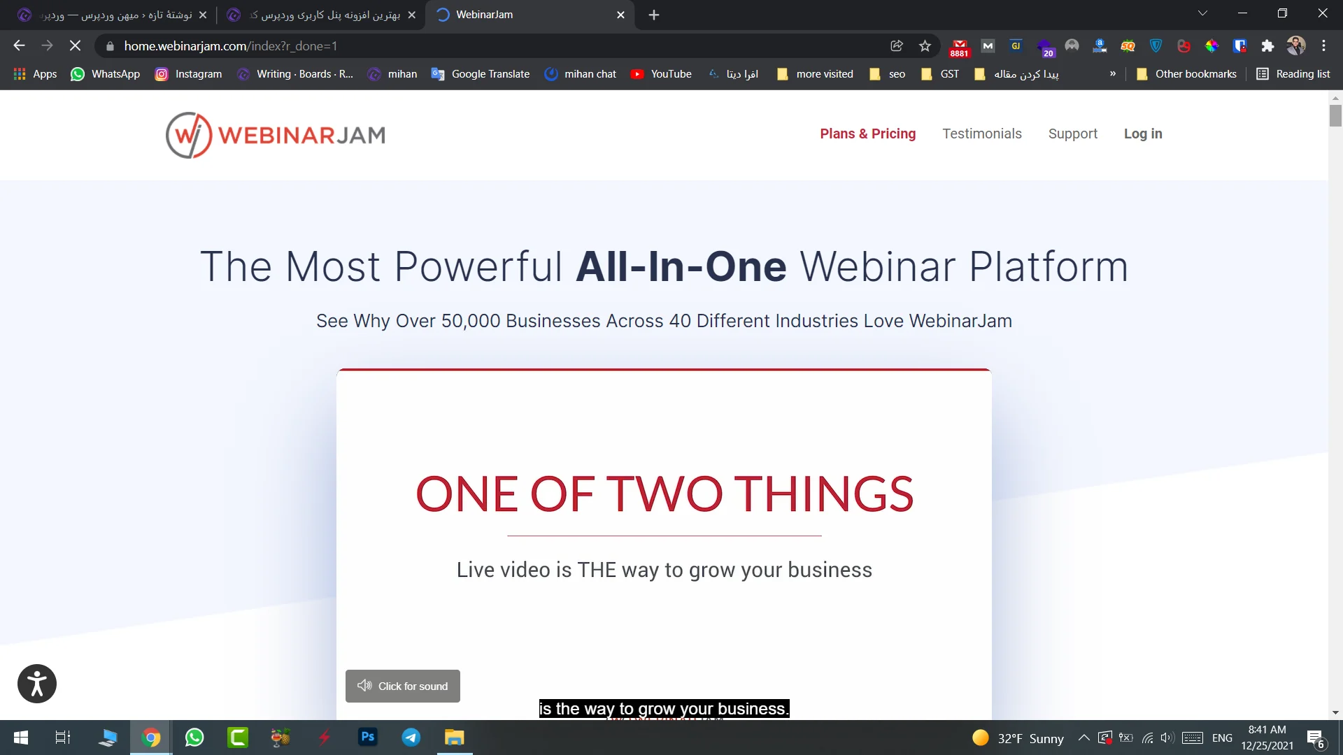 Hosting a Webinar in WordPress with 8 Plugins Along with a Tutorial 6 WebinarJam Website