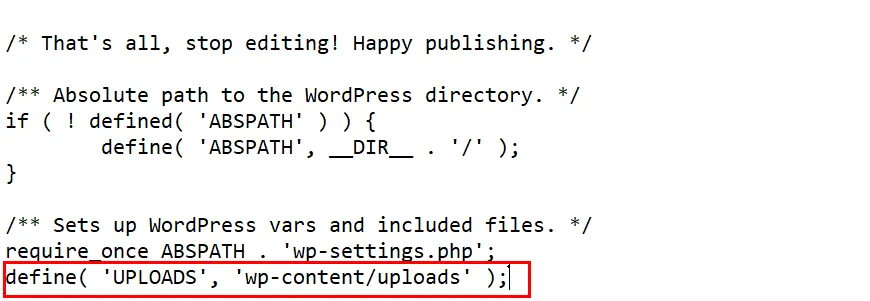 Adding Code to WP_config