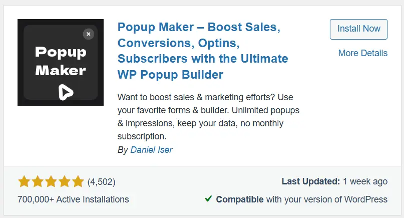 Install Popup Maker