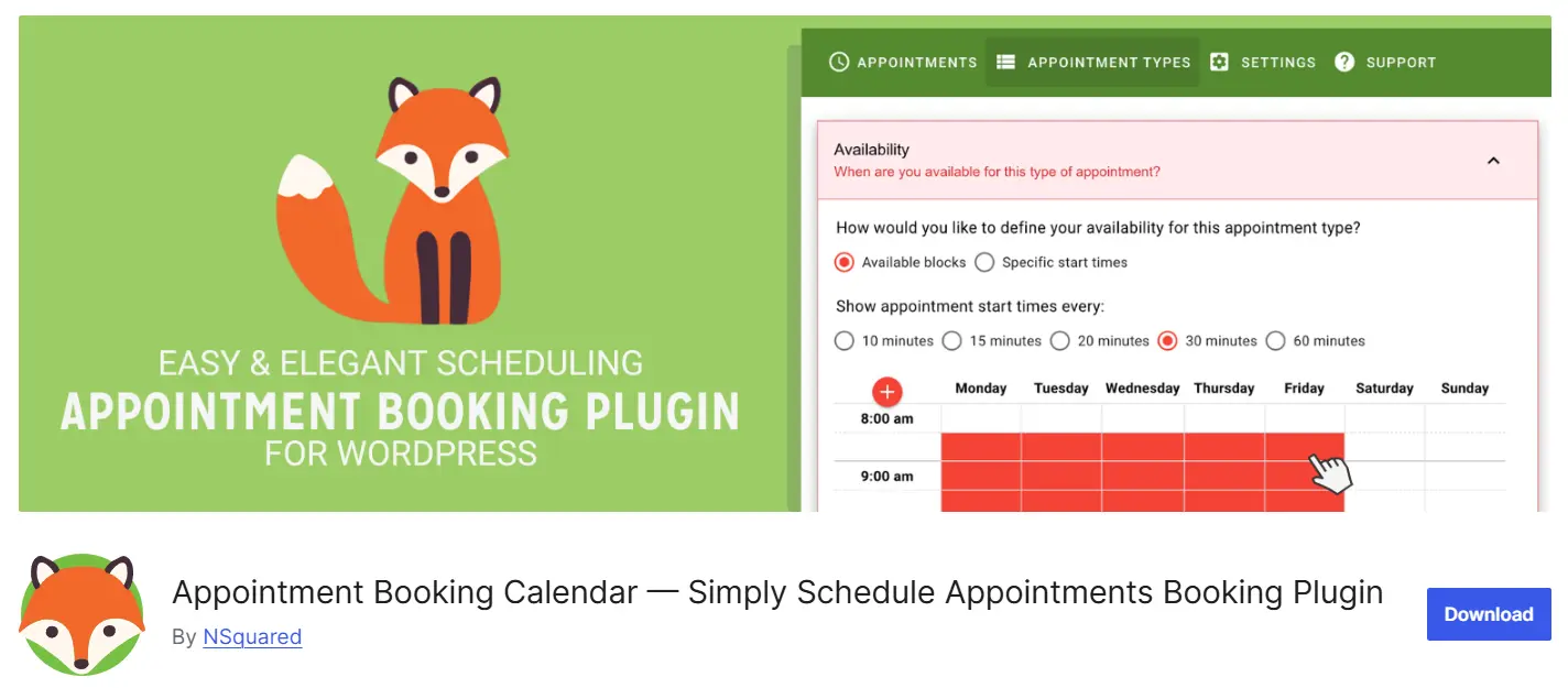 Simply Schedule Appointments