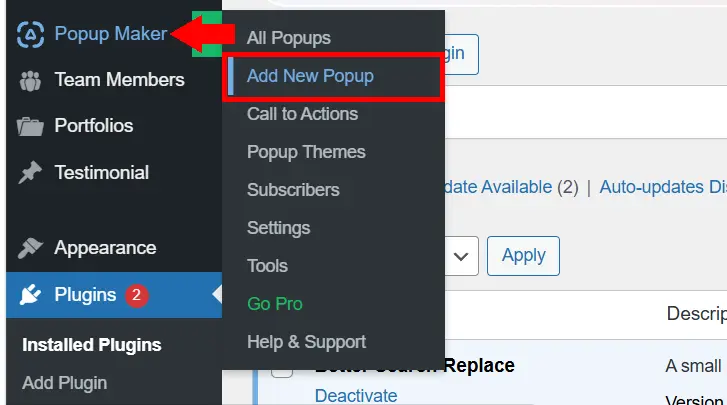 Add Popup