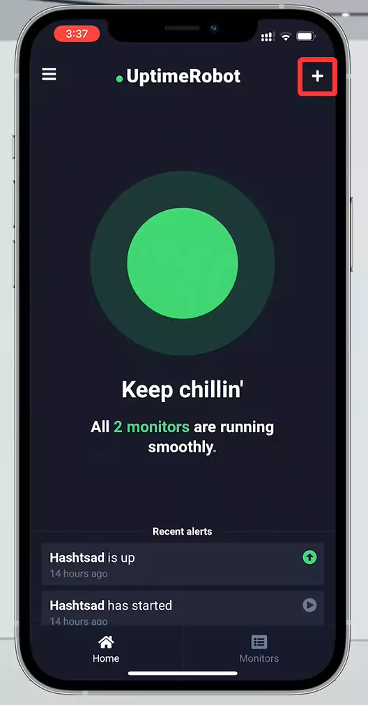 Adding a website to the monitoring service