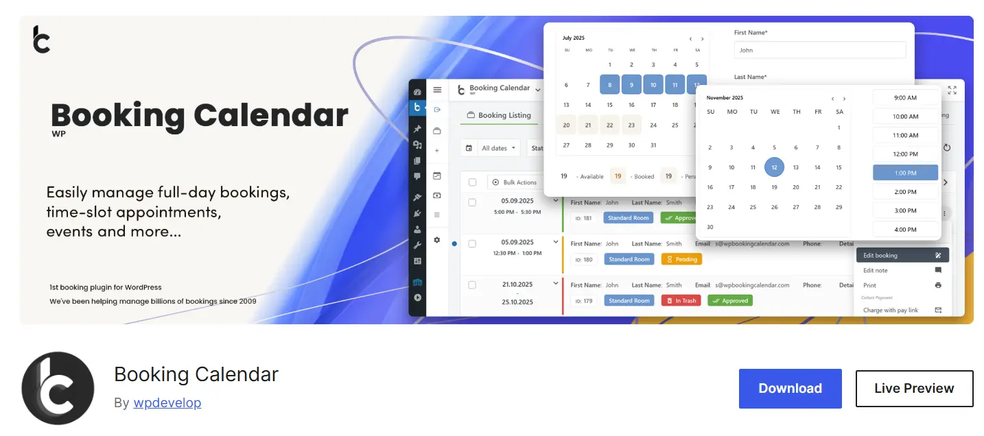 Booking Calendar