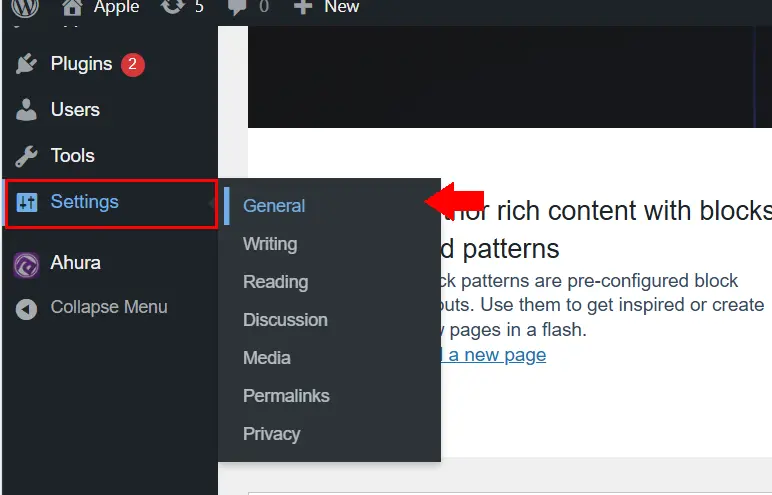 Changing the WordPress Admin Email via the Dashboard or Hosting Panel 2 Settings/General