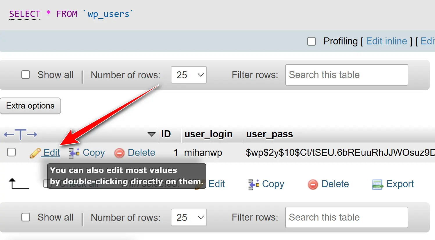 Changing the WordPress Admin Email via the Dashboard or Hosting Panel 10 Edit option