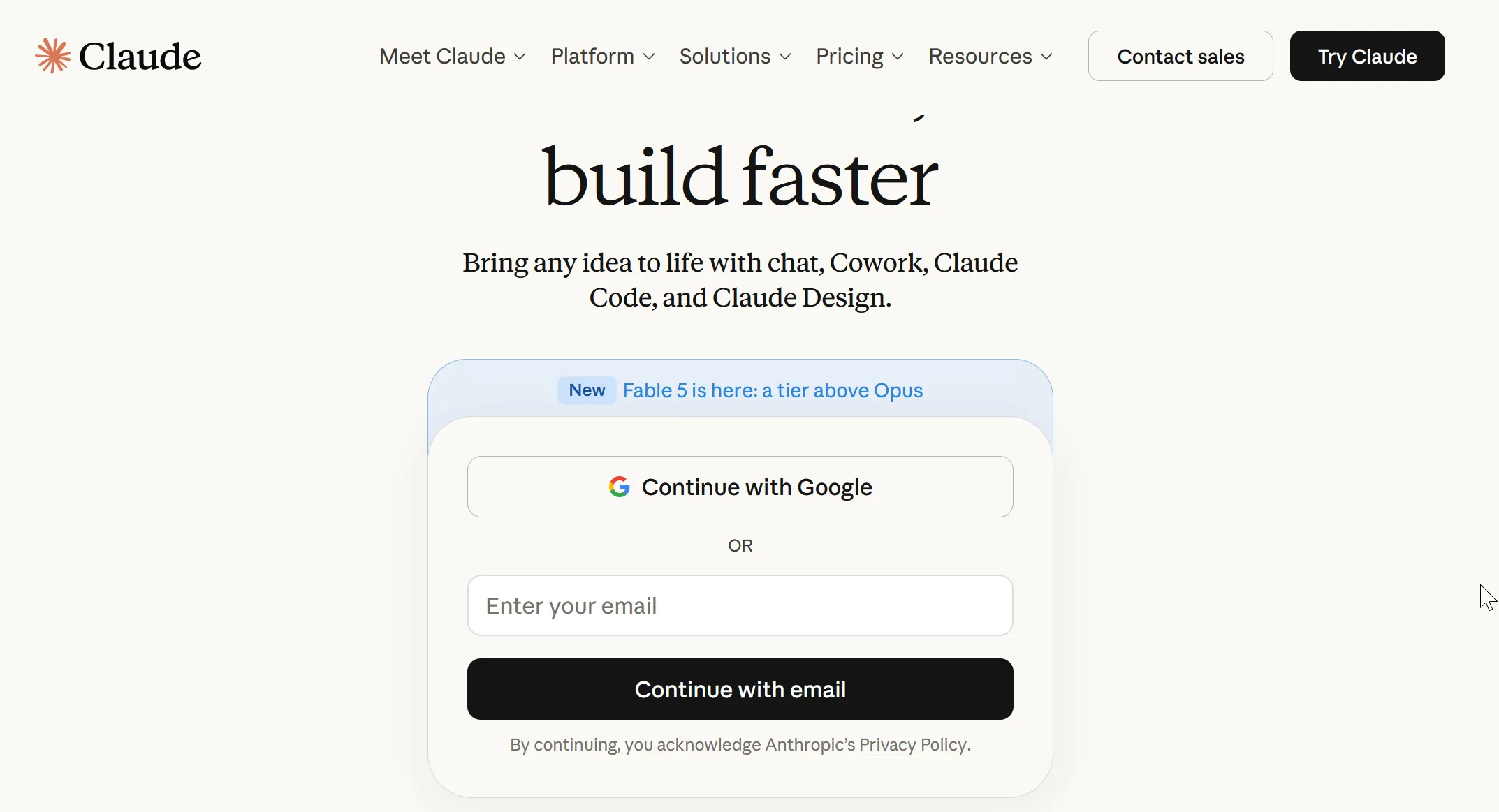 Claude's website