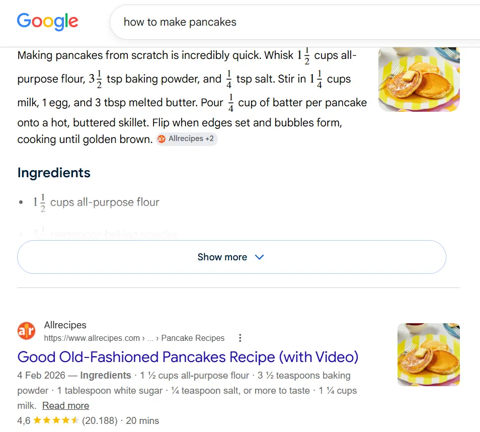 Show titles in Google search