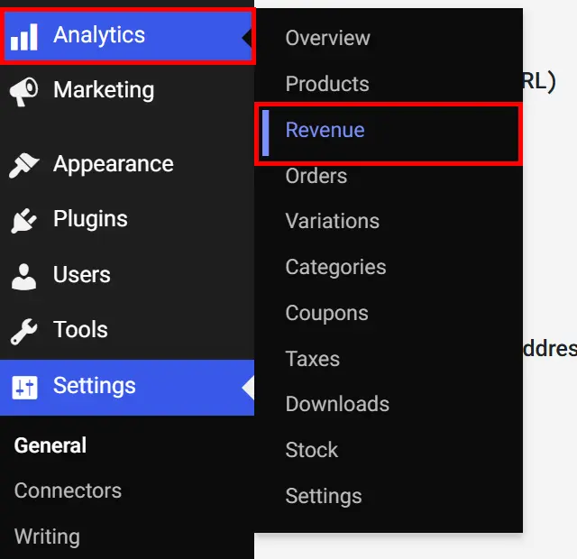 WooCommerce Analytics and Reviewing Your Site's Sales 3 Revenue in WooCommerce Analytics
