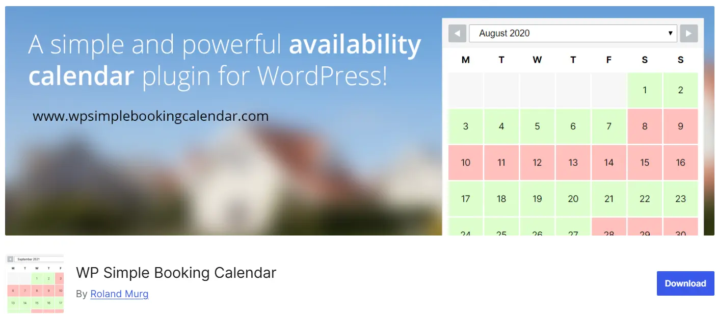 WP Simple Booking Calendar